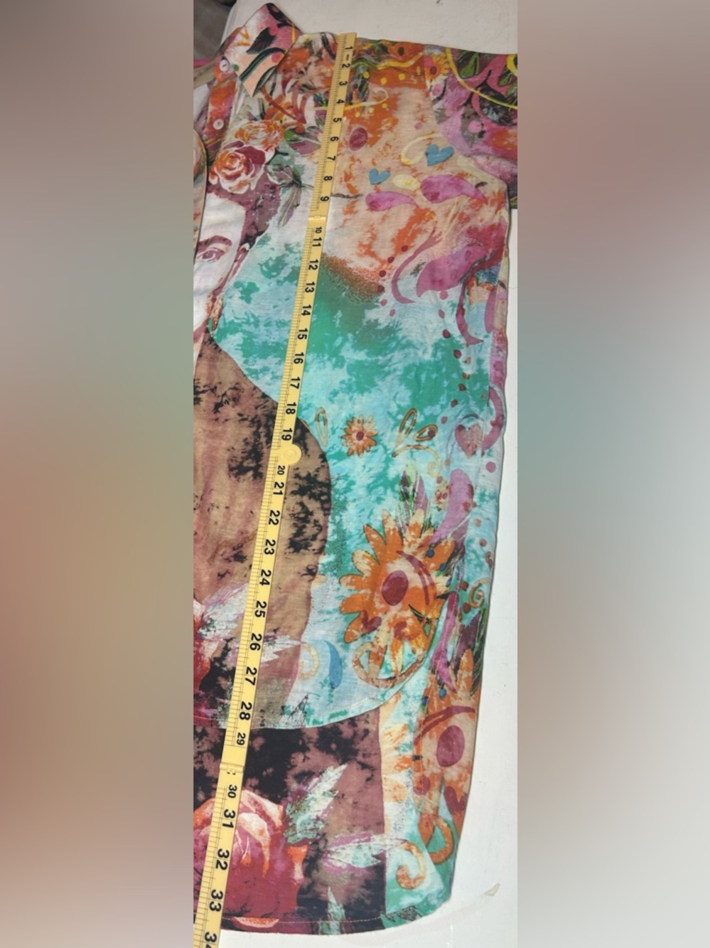 The Nu Vintage Art To Wear Art Deco Multicolored Boho Oversized Top Size M - Picture 12 of 12